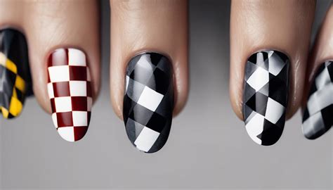 bold burberry nails.